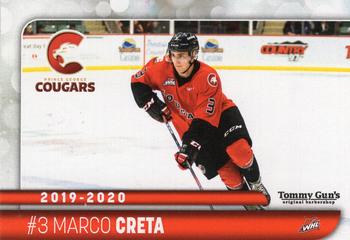 2019-20 Prince George Cougars (WHL) #NNO Marco Creta Front