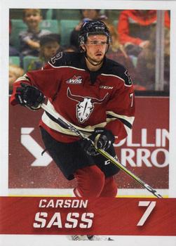 2018-19 Red Deer Rebels (WHL) #NNO Carson Sass Front