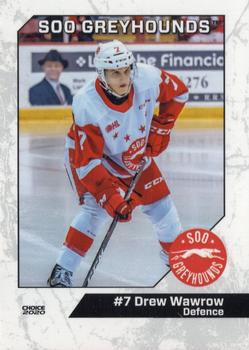 2019-20 Choice Sault Ste. Marie Greyhounds (OHL) #3 Drew Wawrow Front
