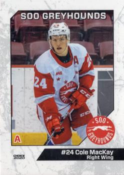 2019-20 Choice Sault Ste. Marie Greyhounds (OHL) #17 Cole MacKay Front