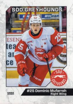 2019-20 Choice Sault Ste. Marie Greyhounds (OHL) #18 Dominic Mufarreh Front