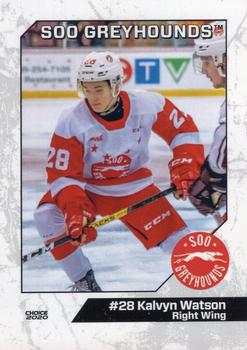 2019-20 Choice Sault Ste. Marie Greyhounds (OHL) #20 Kalvyn Watson Front