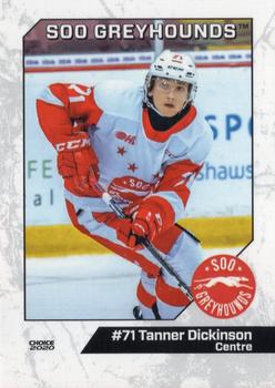 2019-20 Choice Sault Ste. Marie Greyhounds (OHL) #23 Tanner Dickinson Front