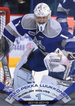 2018-19 Extreme Sudbury Wolves (OHL) #5 Ukko-Pekka Luukkonen Front