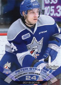 2018-19 Extreme Sudbury Wolves (OHL) #14 Peter Stratis Front