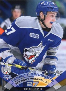 2018-19 Extreme Sudbury Wolves (OHL) #16 Emmett Serensits Front
