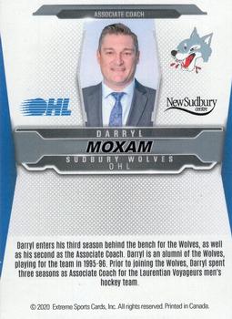 2019-20 Extreme Sudbury Wolves (OHL) #3 Darryl Moxam Back