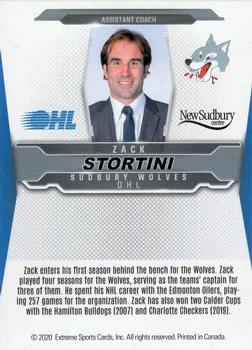 2019-20 Extreme Sudbury Wolves (OHL) #4 Zack Stortini Back