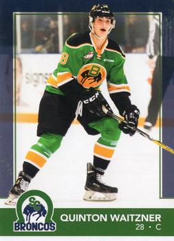 2017-18 Swift Current Broncos (WHL) #NNO Quinton Waitzner Front