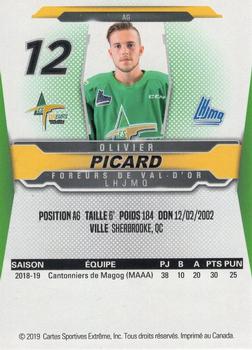 2019-20 Extreme Val-d'Or Foreurs (QMJHL) #NNO Olivier Picard Back