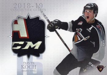 2018-19 Vancouver Giants (WHL) #6 Davis Koch Front