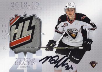 2018-19 Vancouver Giants (WHL) - Autographs #13 Nic Draffin Front