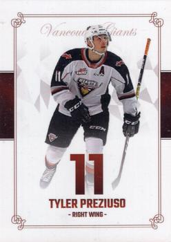 2019-20 Vancouver Giants (WHL) #4 Tyler Preziuso Front