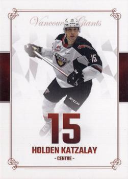 2019-20 Vancouver Giants (WHL) #6 Holden Katzalay Front