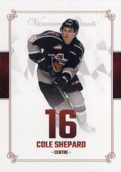 2019-20 Vancouver Giants (WHL) #7 Cole Shepard Front