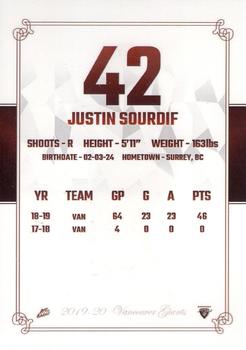 2019-20 Vancouver Giants (WHL) #14 Justin Sourdif Back