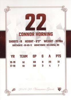 2019-20 Vancouver Giants (WHL) #17 Connor Horning Back
