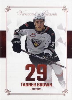 2019-20 Vancouver Giants (WHL) #19 Tanner Brown Front