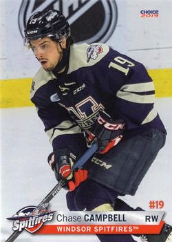 2018-19 Choice Windsor Spitfires (OHL) #6 Chase Campbell Front