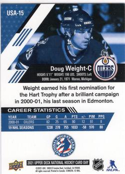 2021 Upper Deck National Hockey Card Day USA #USA-15 Doug Weight Back