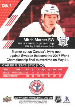 2021 Upper Deck National Hockey Card Day Canada #CAN-7 Mitch Marner Back