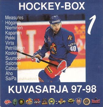 1997-98 Finnish Adbox Hockey-Box #1 January cover / Mika Nieminen Front