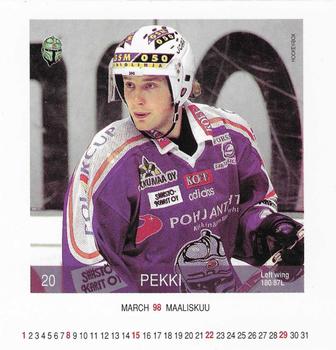1997-98 Finnish Adbox Hockey-Box #JAN2 Semi Pekki Front
