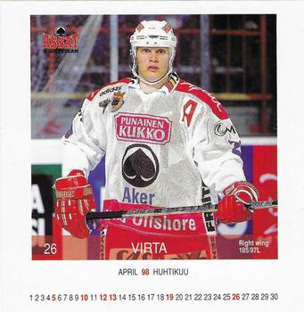 1997-98 Finnish Adbox Hockey-Box #JAN12 Pekka Virta Front