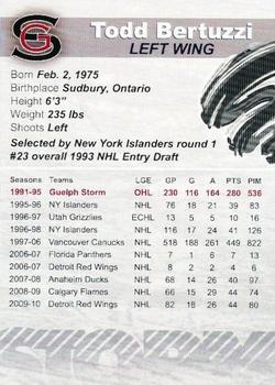 2010-11 Guelph Storm (OHL) 1991-2010 Top 20 All-Time #1 Todd Bertuzzi Back
