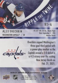 2020-21 Upper Deck - Ripple The Twine #RT-4 Alex Ovechkin Back