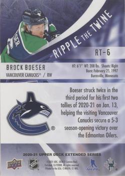 2020-21 Upper Deck - Ripple The Twine #RT-6 Brock Boeser Back