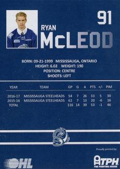 2016-17 Mississauga Steelheads (OHL) #NNO Ryan McLeod Back