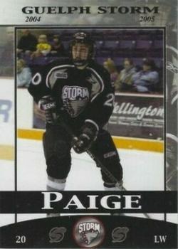 2004-05 M&T Printing Guelph Storm (OHL) #18 Kyle Paige Front
