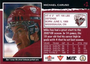 2007-08 M&T Printing Guelph Storm (OHL) #A-02 Michael Caruso Back