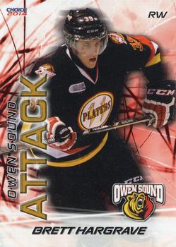 2013-14 Choice Owen Sound Attack (OHL) #4 Brett Hargrave Front
