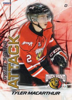2013-14 Choice Owen Sound Attack (OHL) #14 Tyler MacArthur Front