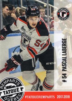 2017-18 Quebec Remparts Update (QMJHL) #NNO Pascal Laberge Front