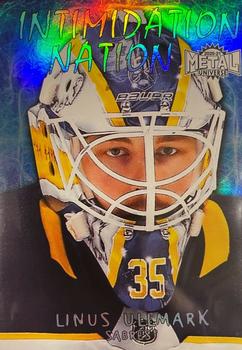 2020-21 SkyBox Metal Universe - Intimidation Nation #IN-19 Linus Ullmark Front