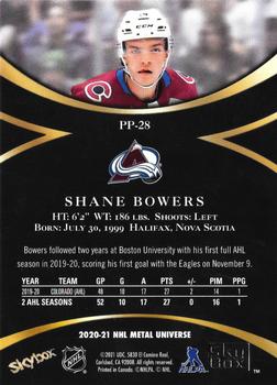 2020-21 SkyBox Metal Universe - Skybox Premium Prospects #PP-28 Shane Bowers Back