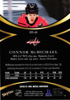 2020-21 SkyBox Metal Universe - Skybox Premium Prospects #PP-43 Connor McMichael Back