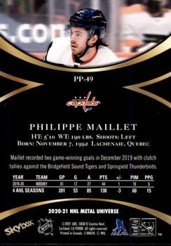 2020-21 SkyBox Metal Universe - Skybox Premium Prospects #PP-49 Philippe Maillet Back
