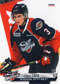 2017-18 Choice Windsor Spitfires (OHL) #11 Grayson Ladd Front