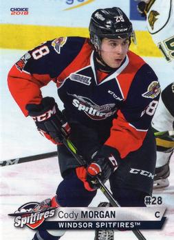 2017-18 Choice Windsor Spitfires (OHL) #14 Cody Morgan Front