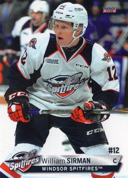 2017-18 Choice Windsor Spitfires (OHL) #20 William Sirman Front