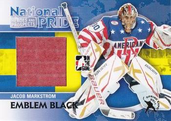 2010-11 In The Game Heroes and Prospects - National Pride Jerseys Black Spring Expo 2011 1/1 #NATP-04 Jacob Markstrom Front