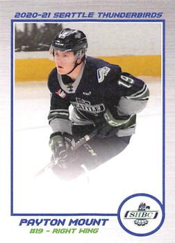 2020-21 Booster Club Seattle Thunderbirds (WHL) #NNO Payton Mount Front
