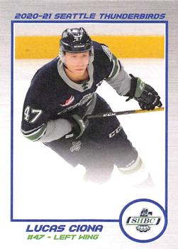 2020-21 Booster Club Seattle Thunderbirds (WHL) #NNO Lucas Ciona Front