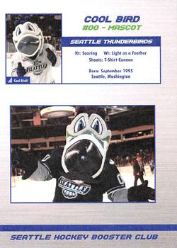 2020-21 Booster Club Seattle Thunderbirds (WHL) #NNO Cool Bird Back