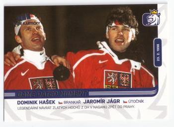 2018-19 Moje karticky Czech Ice Hockey Team #89 Jaromir Jagr / Dominik Hasek Front