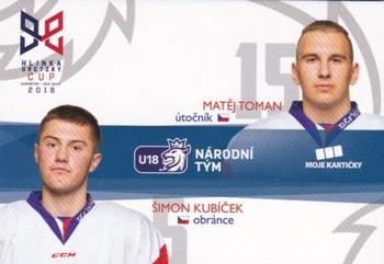 2018-19 Moje karticky Czech Ice Hockey Team - Hlinka Gretzky Cup 2018 #8 Simon Kubicek / Matej Toman Front